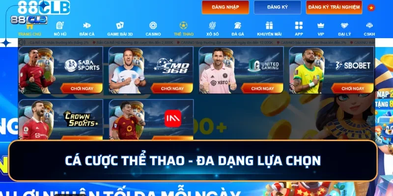 Cá Cược Thể Thao - Đa dạng lựa chọn, trực tiếp và ảo
